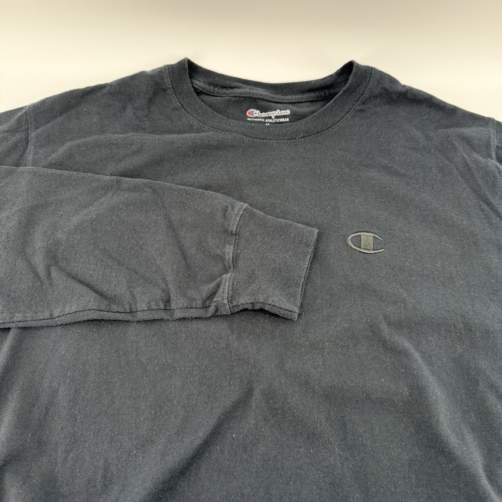 Champion Men's M Long Sleeve‎ Classic T-shirt for Men Black Comfort Warmth